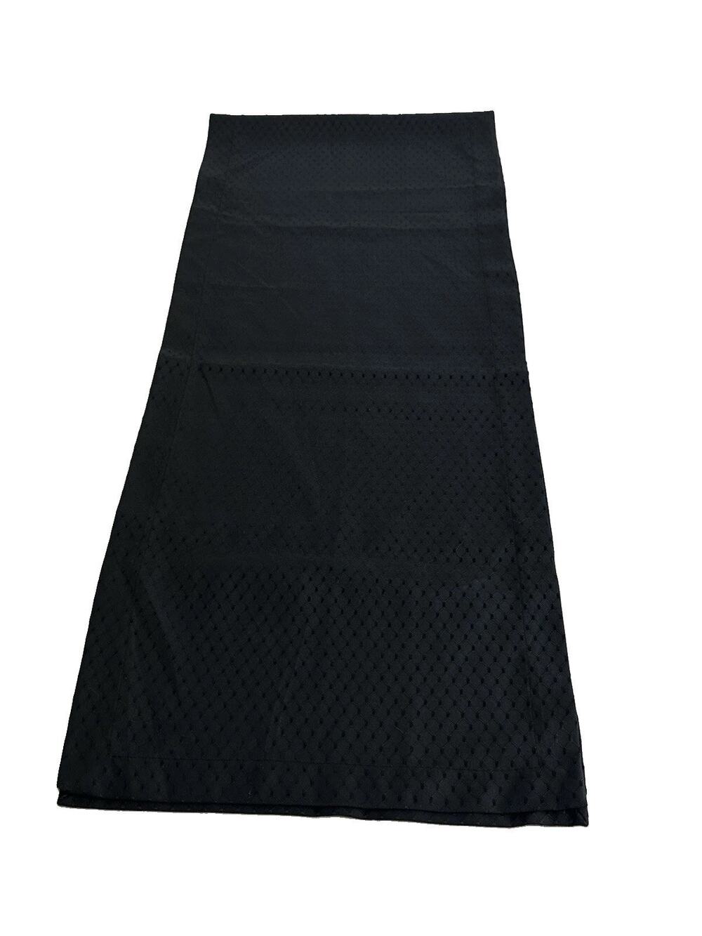 Akutana Solid black Diamond Print Rectangle Table Runner 14 X 70 In